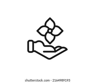 Lotus premium line icon. Simple high quality pictogram. Modern outline style icons. Stroke vector illustration on a white background. 
