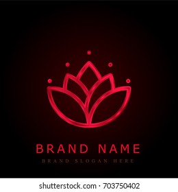 Lotus red chromium metallic logo