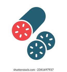 Lotus Root Glyph Two Color Icon For Personal And Commercial Use.
