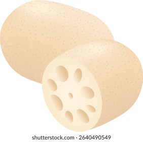 The lotus root icon isolated on white background