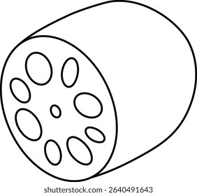 The lotus root icon isolated on white background