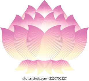 Lotus sacral flower vector illustration. Spiritual symbol.