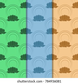 lotus seamless floral pattern