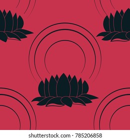 lotus seamless floral pattern