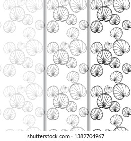 lotus seamless floral pattern hand drawn sketch