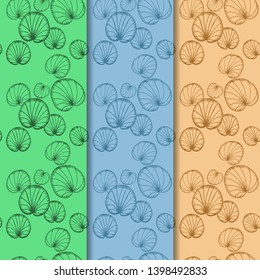 lotus seamless floral pattern hand drawn sketch