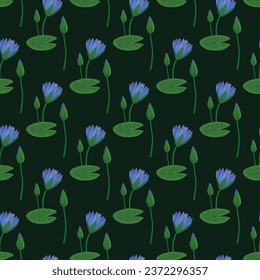 Lotus Seamless Pattern Design with background