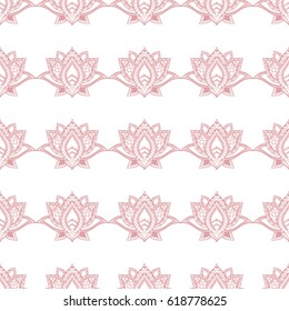 Lotus seamless pattern. Floral background. Oriental ornament.