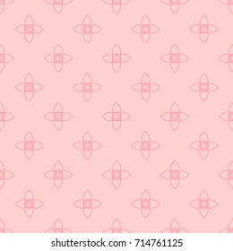 Lotus seamless pattern in pastel and design with outline on pink background.