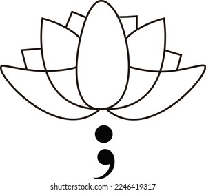 lotus semicolon for mental health