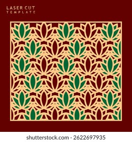 Lotus shape flower decorative laser cut window jali