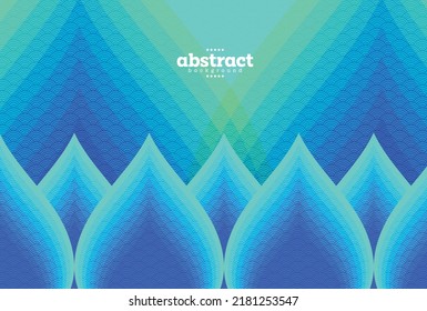lotus shape with halftone blue background with striped layer for infograffic brochure template website advertisement banner technology package presentation label design vector eps.