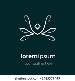 a lotus shaped vector that is simple and cool, has character and luxury