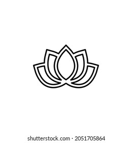 lotus sign icon in Asia set