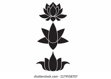 lotus silhouette,lotus vector, lotus logo