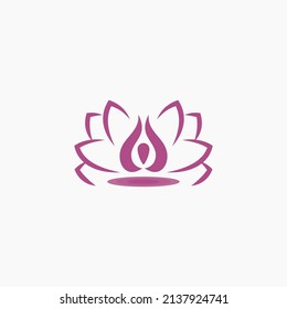 lotus spa design logo vector