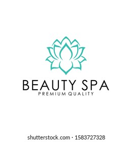 Lotus Spa Logo Design Vector Illustration beauty spa logo
