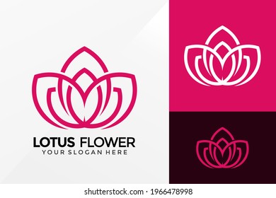 Lotus Spa Logo Vector Design. Brand Identity emblem, designs concept, logos, logotype element for template.