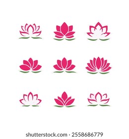 lotus spa vector symboll design 