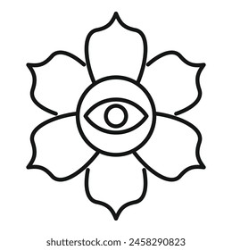 Lotus spiritual practice icon outline vector. Healthy meditation. Relax spiritual