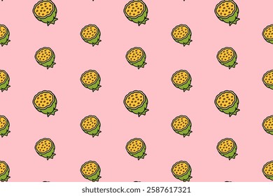 lotus stem with leaves colorful seamless pattern on pink background. lotus flower stem doodle illustration pattern background. lotus stem flowers background for florist decor and merchandise