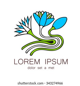 Lotus Style - logo design template.