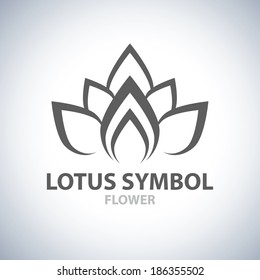 Lotus Symbol icon design. Vector illustration, Logo template design