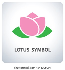 Lotus Symbol icon design. Vector illustration.