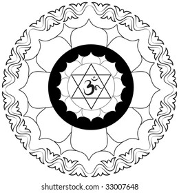 Lotus symbol with Om