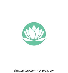 Lotus symbol vector icon illustration