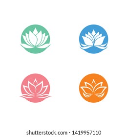 Lotus symbol vector icon illustration