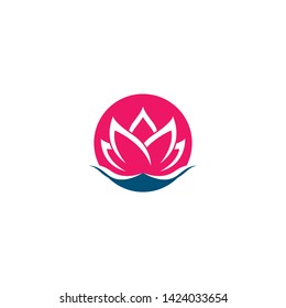 Lotus symbol vector icon illustration