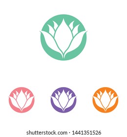 Lotus symbol vector icon illustration