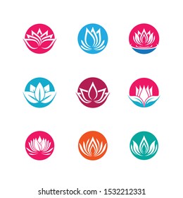 Lotus symbol vector icon illustration