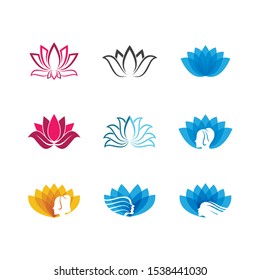 Lotus symbol vector icon illustration
