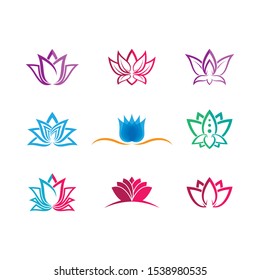 Lotus symbol vector icon illustration