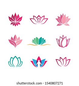 Lotus symbol vector icon illustration