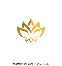 Lotus symbol vector icon illustration