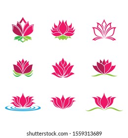 Lotus symbol vector icon illustration