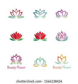 Lotus symbol vector icon illustration