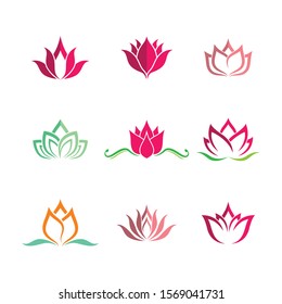 Lotus symbol vector icon illustration