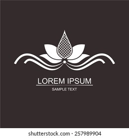 Lotus symbol. Yoga & Spa