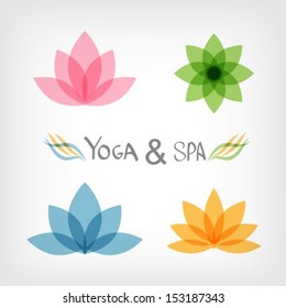 Lotus symbol.Yoga & Spa