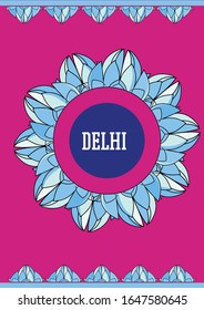 Lotus temple India vector art 
