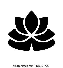 Lotus vector, Chinese lunar new year solid style icon