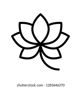 Lotus vector, Chinese New Year related line design icon editable stroke