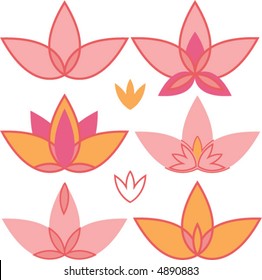 Lotus. Vector design elements