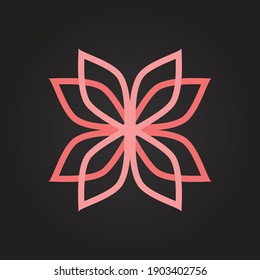 Lotus vector. Lotus doodle flower logo. Lotus symbol.