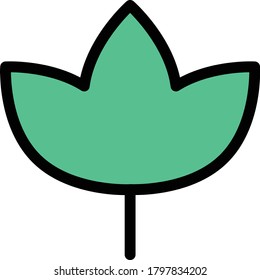 icono de color plano del vector del loto 