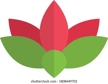 icono de color plano del vector del loto 